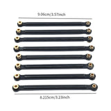 Maxbell 8x Chassis Fixing Rod RC Car Upgrade Accessories for 1:12 Scale RC Car MN128 black