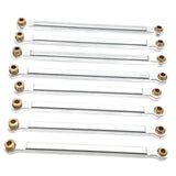 Maxbell 8x Chassis Fixing Rod RC Car Upgrade Accessories for 1:12 Scale RC Car MN128 silver