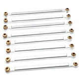 Maxbell 8x Chassis Fixing Rod RC Car Upgrade Accessories for 1:12 Scale RC Car MN128 silver