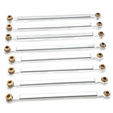 Maxbell 8x Chassis Fixing Rod RC Car Upgrade Accessories for 1:12 Scale RC Car MN128 silver