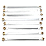 Maxbell 8x Chassis Fixing Rod RC Car Upgrade Accessories for 1:12 Scale RC Car MN128 silver