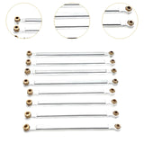 Maxbell 8x Chassis Fixing Rod RC Car Upgrade Accessories for 1:12 Scale RC Car MN128 silver