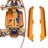Maxbell 2 Pieces RC Car Chassis Mud Guards Aluminum Alloy for Wltoys 144018 144002