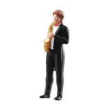 Maxbell 1:64 Scale Band Figurine Dioramas for Train Layout Micro Landscape DIY Scene Saxophonist