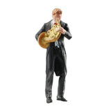 Maxbell 1:64 Scale Band Figurine Dioramas for Train Layout Micro Landscape DIY Scene French horn player