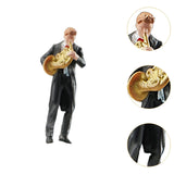 Maxbell 1:64 Scale Band Figurine Dioramas for Train Layout Micro Landscape DIY Scene French horn player