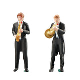 Maxbell 1:64 Scale Band Figurine Dioramas for Train Layout Micro Landscape DIY Scene French horn player