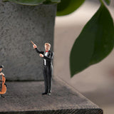 Maxbell 1:64 Scale Band Figurine Dioramas for Train Layout Micro Landscape DIY Scene Conductor