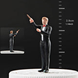 Maxbell 1:64 Scale Band Figurine Dioramas for Train Layout Micro Landscape DIY Scene Conductor