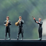 Maxbell 1:64 Scale Band Figurine Dioramas for Train Layout Micro Landscape DIY Scene Conductor