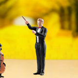 Maxbell 1:64 Scale Band Figurine Dioramas for Train Layout Micro Landscape DIY Scene Conductor