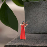 Maxbell 1:64 Scale Band Figurine Dioramas for Train Layout Micro Landscape DIY Scene Violinist