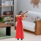 Maxbell 1:64 Scale Band Figurine Dioramas for Train Layout Micro Landscape DIY Scene Violinist