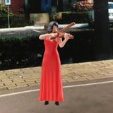 Maxbell 1:64 Scale Band Figurine Dioramas for Train Layout Micro Landscape DIY Scene Violinist
