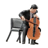Maxbell 1:64 Scale Band Figurine Dioramas for Train Layout Micro Landscape DIY Scene Cellist