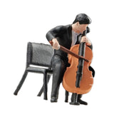 Maxbell 1:64 Scale Band Figurine Dioramas for Train Layout Micro Landscape DIY Scene Cellist
