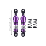 Maxbell 2 Pieces 1:10 RC Car Shock Absorber Metal Spring for Crawler Vehicles Trucks purple