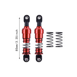 Maxbell 2 Pieces 1:10 RC Car Shock Absorber Metal Spring for Crawler Vehicles Trucks red