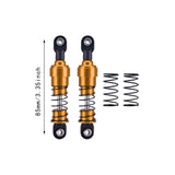 Maxbell 2 Pieces 1:10 RC Car Shock Absorber Metal Spring for Crawler Vehicles Trucks gold