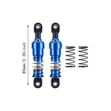 Maxbell 2 Pieces 1:10 RC Car Shock Absorber Metal Spring for Crawler Vehicles Trucks blue
