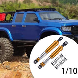 Maxbell 2Pcs 1:10 RC Car Shock Absorber Spare Parts for Vehicles Trucks RC Hobby Car Gold