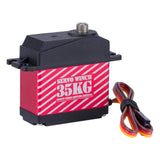 Maxbell 35kg Digital Servo Aluminum Alloy Gear Servo for 1/10 RC Car RC Boat Crawler red