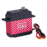 Maxbell 35kg Digital Servo Aluminum Alloy Gear Servo for 1/10 RC Car RC Boat Crawler red