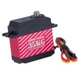 Maxbell 35kg Digital Servo Aluminum Alloy Gear Servo for 1/10 RC Car RC Boat Crawler red