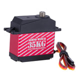 Maxbell 35kg Digital Servo Aluminum Alloy Gear Servo for 1/10 RC Car RC Boat Crawler red