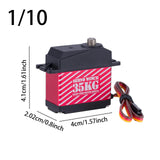 Maxbell 35kg Digital Servo Aluminum Alloy Gear Servo for 1/10 RC Car RC Boat Crawler red