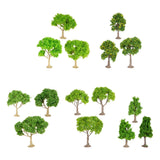 Maxbell 3x Model Trees Diorama Tree for Railway Building Model DIY Scenery Landscape green trees