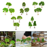 Maxbell 3x Model Trees Diorama Tree for Railway Building Model DIY Scenery Landscape green trees