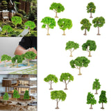 Maxbell 3x Model Trees Diorama Tree for Railway Building Model DIY Scenery Landscape green trees