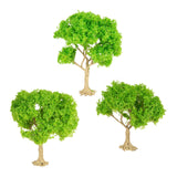 Maxbell 3x Model Trees Diorama Tree for Railway Building Model DIY Scenery Landscape green trees