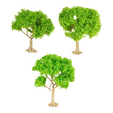 Maxbell 3x Model Trees Diorama Tree for Railway Building Model DIY Scenery Landscape green trees