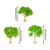 Maxbell 3x Model Trees Diorama Tree for Railway Building Model DIY Scenery Landscape green trees