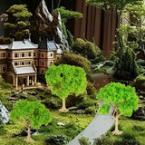 Maxbell 3x Model Trees Diorama Tree for Railway Building Model DIY Scenery Landscape green trees
