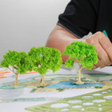 Maxbell 3x Model Trees Diorama Tree for Railway Building Model DIY Scenery Landscape green trees