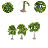 Maxbell 3x Model Trees Diorama Tree for Railway Building Model DIY Scenery Landscape yellow fruit trees