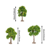 Maxbell 3x Model Trees Diorama Tree for Railway Building Model DIY Scenery Landscape yellow fruit trees