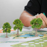 Maxbell 3x Model Trees Diorama Tree for Railway Building Model DIY Scenery Landscape yellow fruit trees