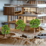 Maxbell 3x Model Trees Diorama Tree for Railway Building Model DIY Scenery Landscape yellow fruit trees