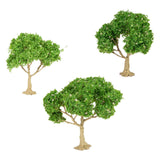 Maxbell 3x Model Trees Diorama Tree for Railway Building Model DIY Scenery Landscape white flower trees