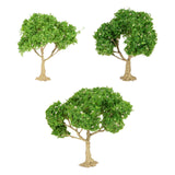 Maxbell 3x Model Trees Diorama Tree for Railway Building Model DIY Scenery Landscape white flower trees