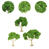 Maxbell 3x Model Trees Diorama Tree for Railway Building Model DIY Scenery Landscape white flower trees