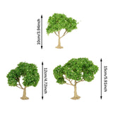 Maxbell 3x Model Trees Diorama Tree for Railway Building Model DIY Scenery Landscape white flower trees