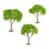 Maxbell 3x Model Trees Diorama Tree for Railway Building Model DIY Scenery Landscape yellow flower trees