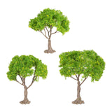 Maxbell 3x Model Trees Diorama Tree for Railway Building Model DIY Scenery Landscape yellow flower trees