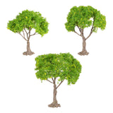 Maxbell 3x Model Trees Diorama Tree for Railway Building Model DIY Scenery Landscape yellow flower trees