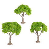Maxbell 3x Model Trees Diorama Tree for Railway Building Model DIY Scenery Landscape yellow flower trees
